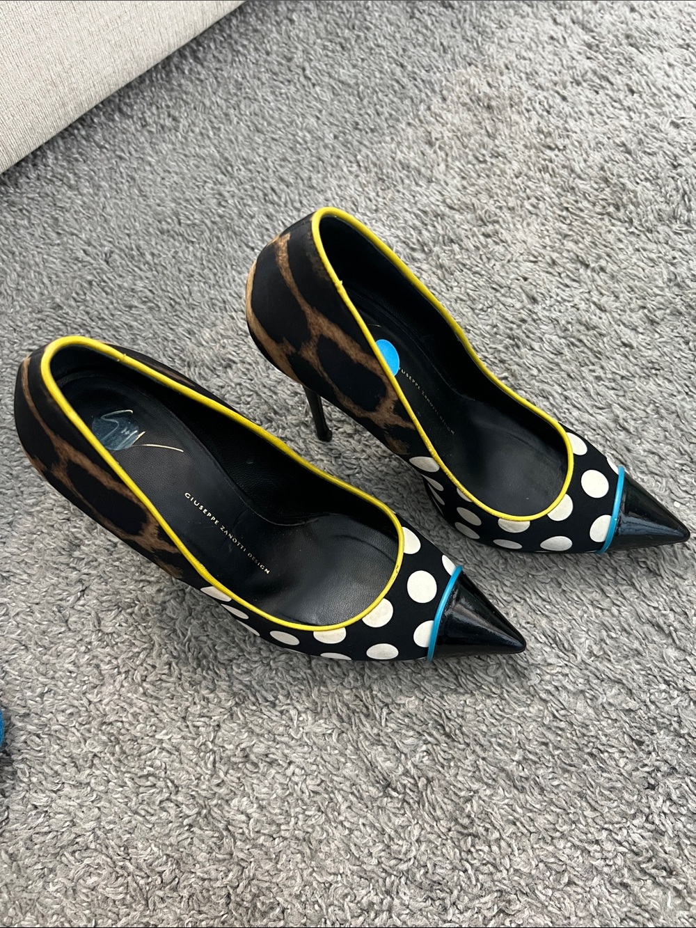Giuseppe Zanotti Animal Print and Polka Dot - Picture 2 of 4